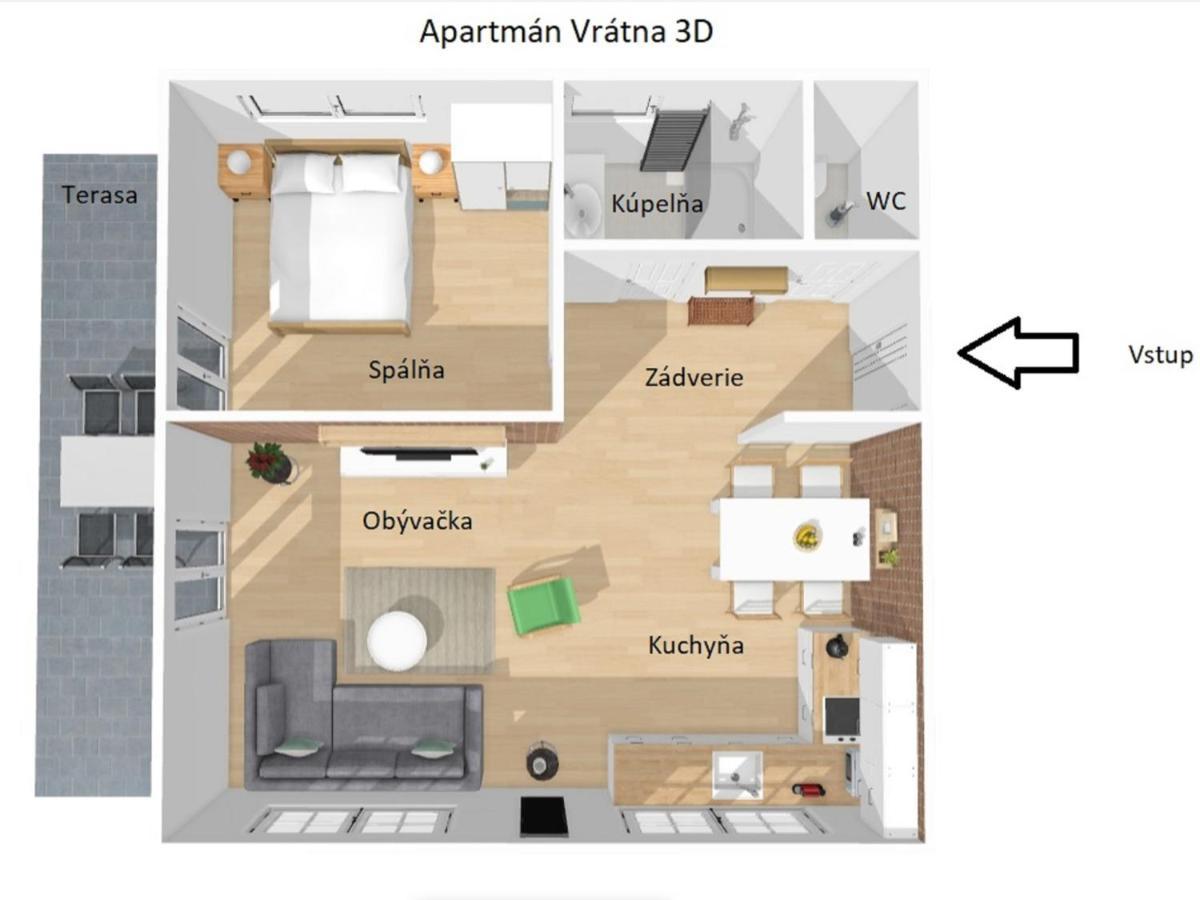 Apartman Vratna Terchová Eksteriør billede